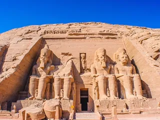 The seated colossi of Ramesses II at Abu Simbel