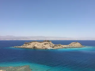 Salah El Din Castle on Pharaoh's Island in the Gulf of Aqaba off Taba